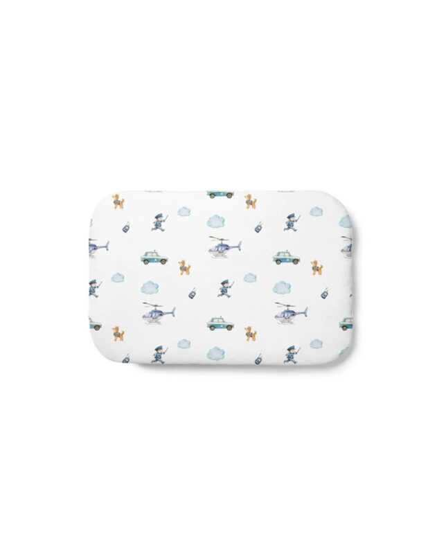 Waldin bamboo children's pillow 60x40 Police White