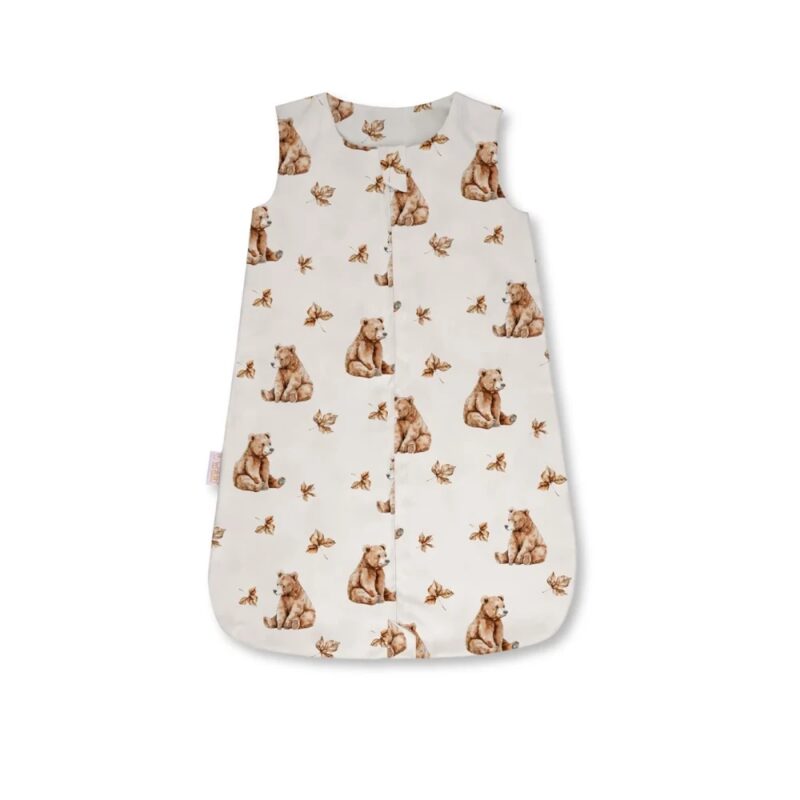 Waldin bamboo baby sleeping bag Teddy Bears Beige 1.5 TOG 0-6 months