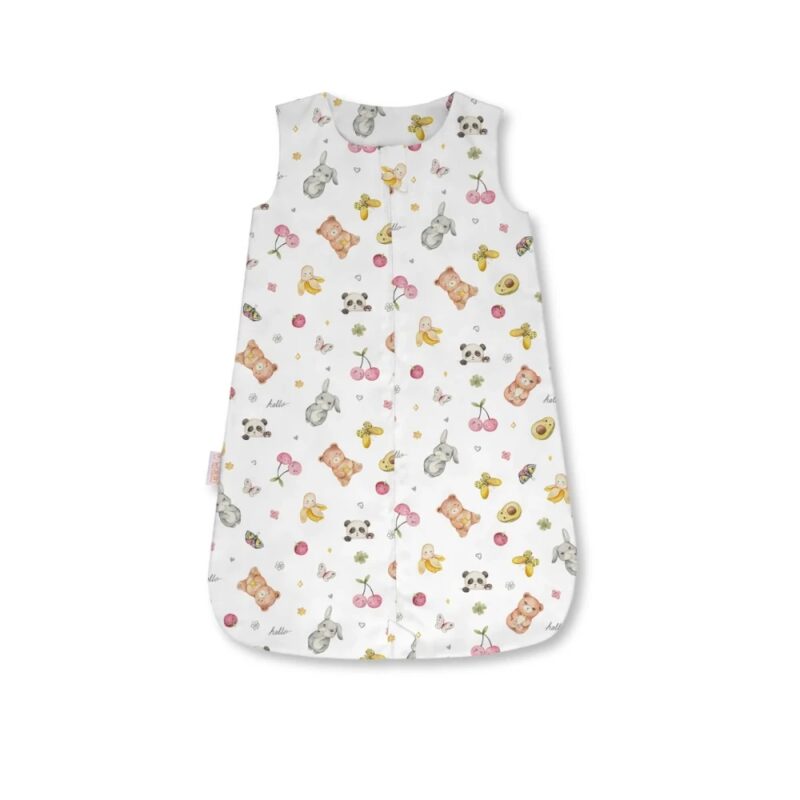 Waldin bambusový spací pytel Candy Cute White 1.5 tog 6-18 měsíců
