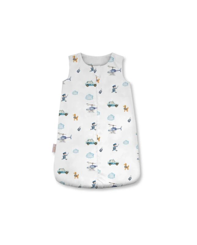 Waldin bamboo baby sleeping bag Police White 2.5 TOG 0-6 months