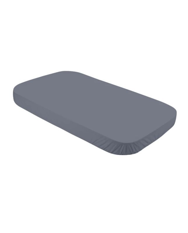 Waldin cotton fitted sheet 124x73 for oval 7-in-1 crib Graphite