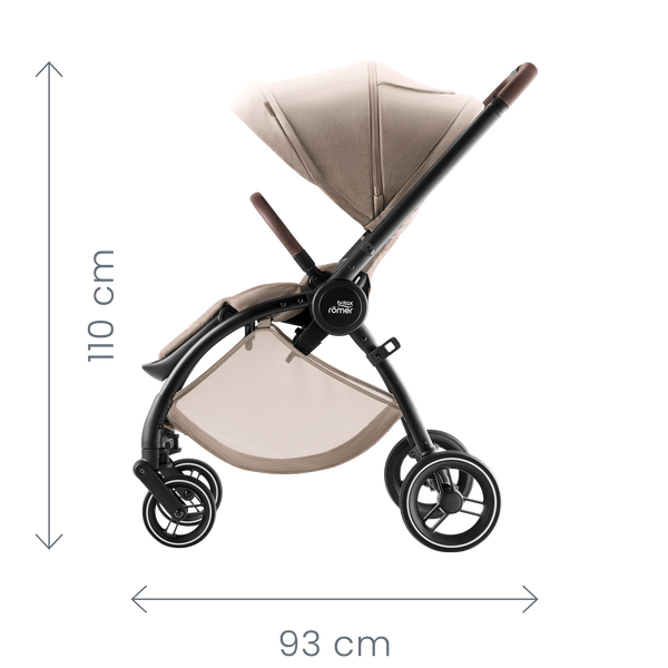 Britax Romer Rio rozměry boční pohled