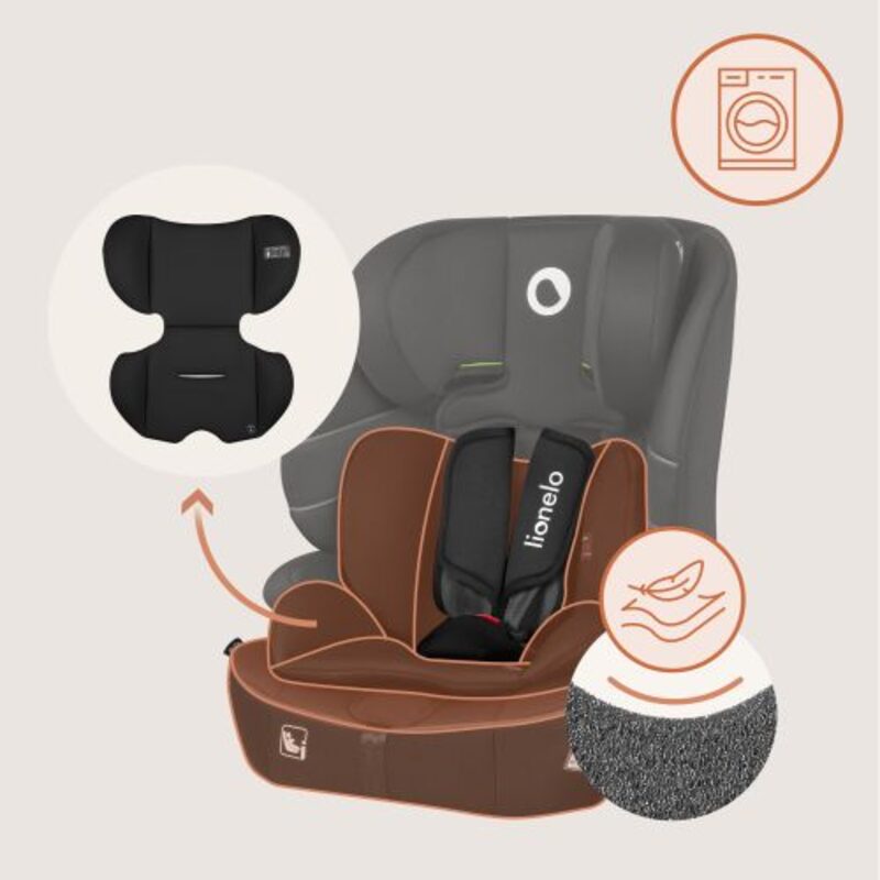 Lionelo Billy i-Size — pěna EPE a Memory Foam v hlavové opěrce