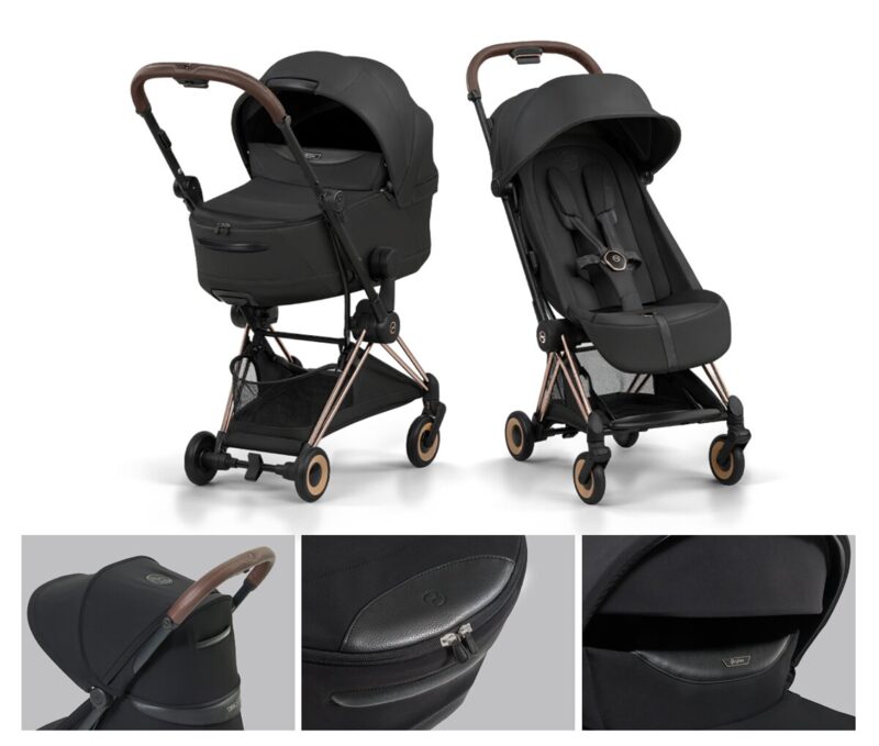 Cybex Coya Style Collection detale skórzane wykończenie
