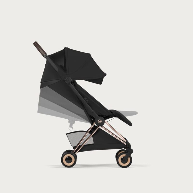 Cybex Coya Style ergonomic lie-flat position adjusted with one hand