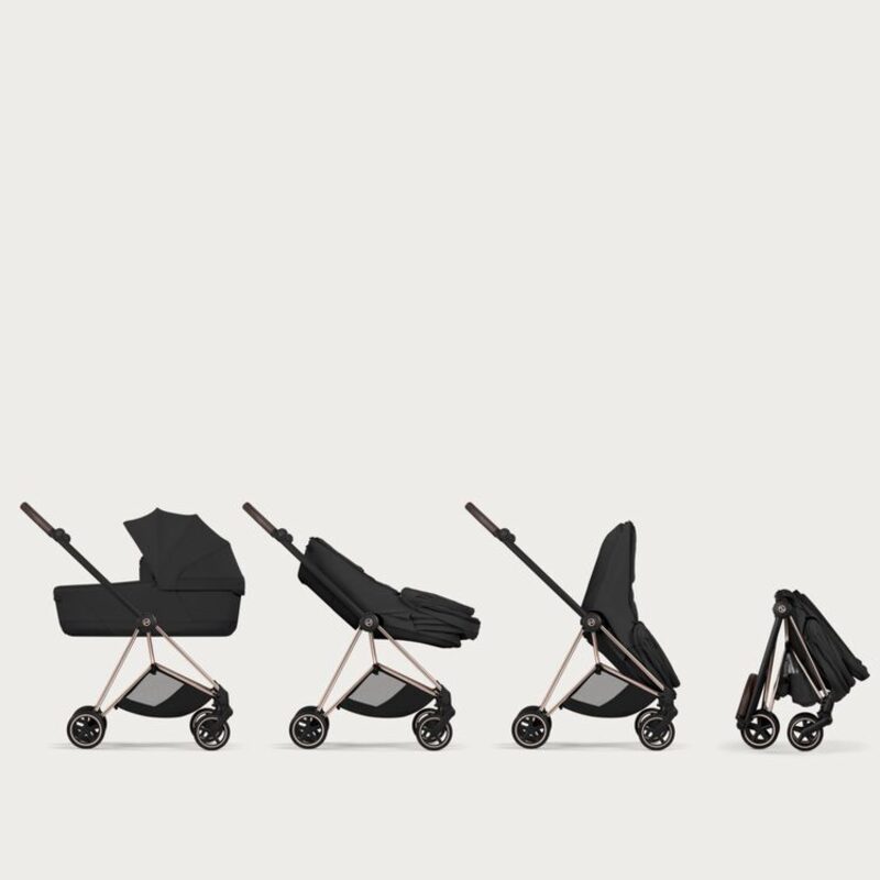 Cybex Mios 5.0 folding with carry cot on the frame