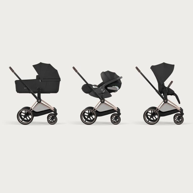 Cybex Priam 5.0 travel system &mdash; carry cot, Cloud T car seat and seat unit