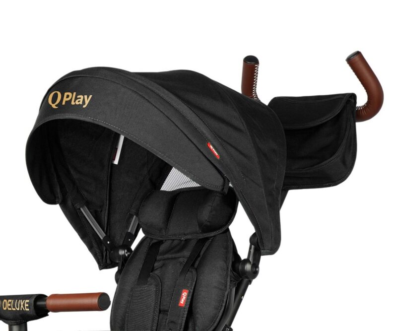 QPlay Rito Deluxe Rubber Grey UV canopy with mesh window