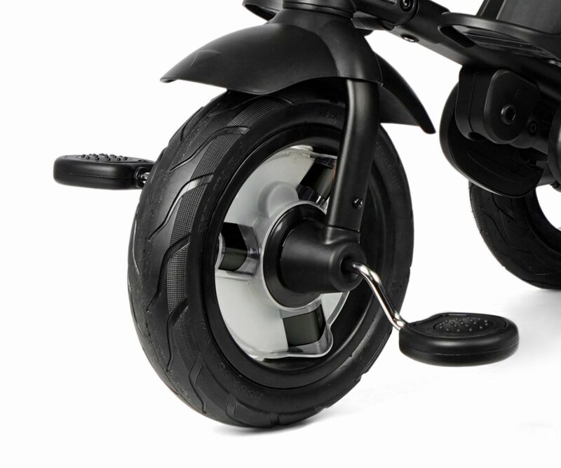 QPlay Rito Deluxe Rubber Grey - gumová bezdętkowe koło przednie 10 palců