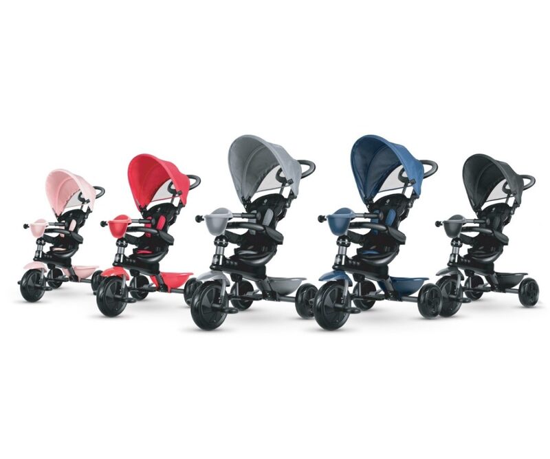 QPlay Cosy — all available colours: Pink, Red, Grey, Blue, Black