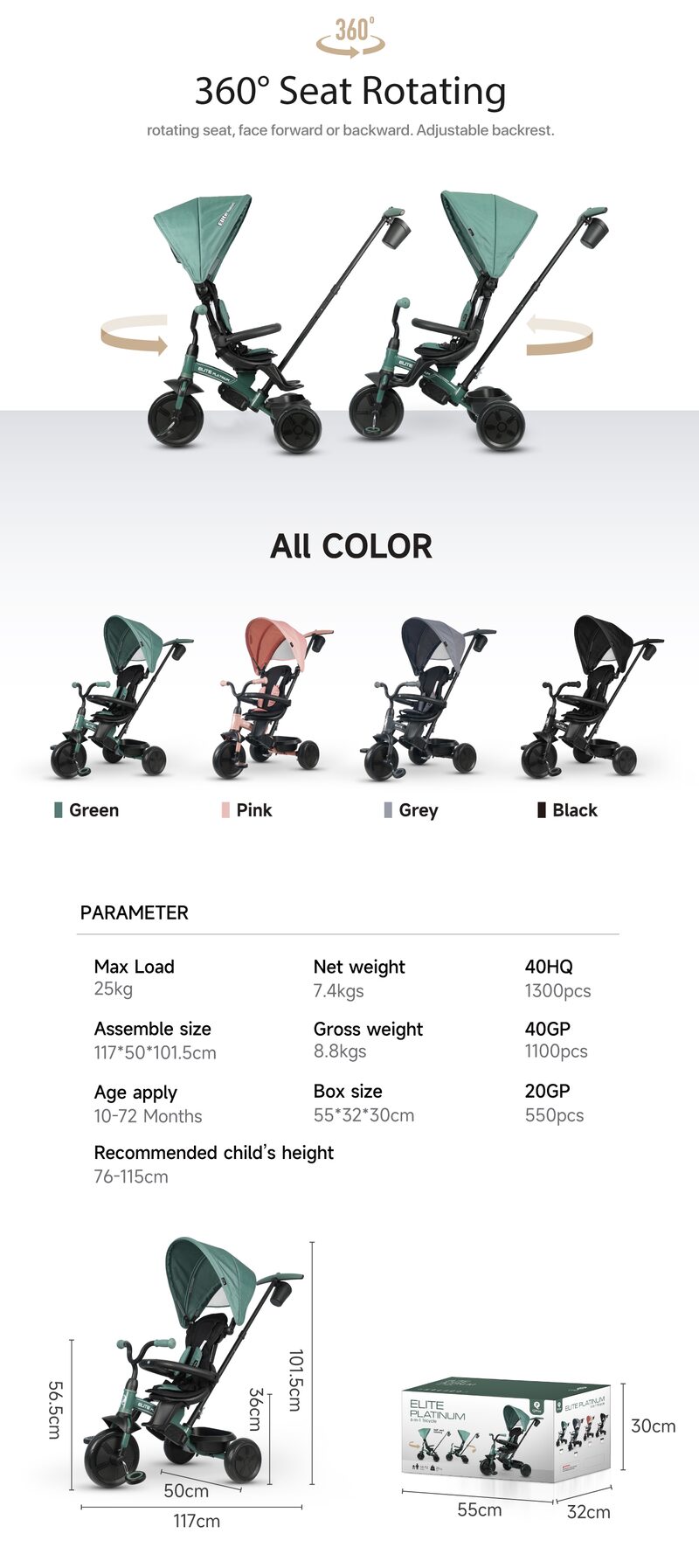 QPlay Elite Platinum — 6 usage modes from 10 to 72 months