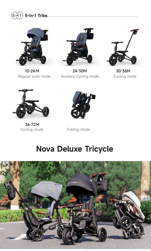 QPlay Nova Deluxe - etapy rozwoju rowerka trójkołowego