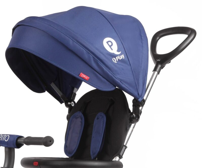 QPlay Rito Blue - UV sun canopy with mesh window