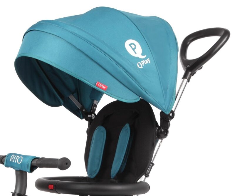QPlay Rito Green - UV sun canopy with mesh window