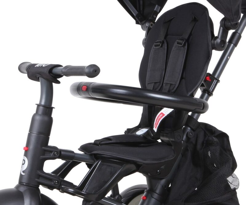 QPlay Rito Plus Black — safety bar, contoured seat