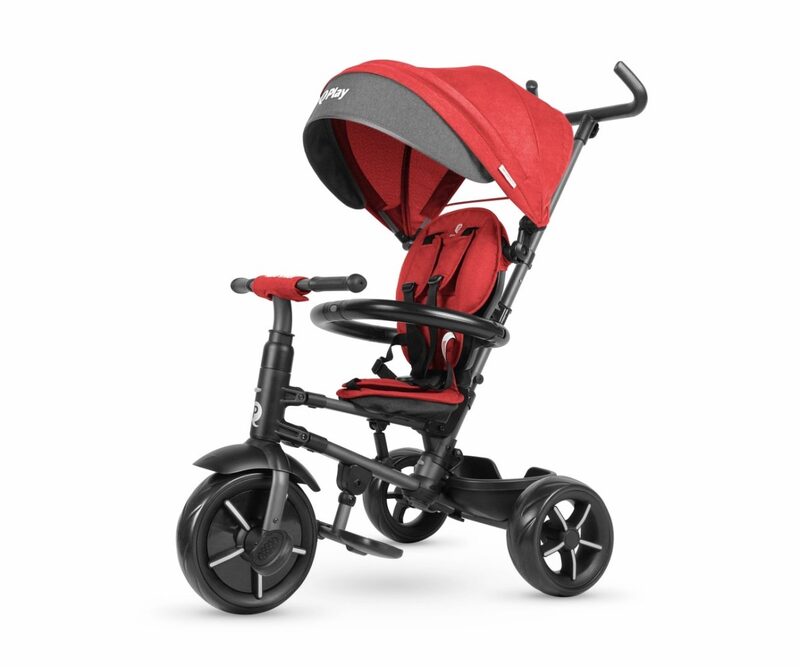 QPlay Rito Star Red - foldable tricycle with canopy and parent handle