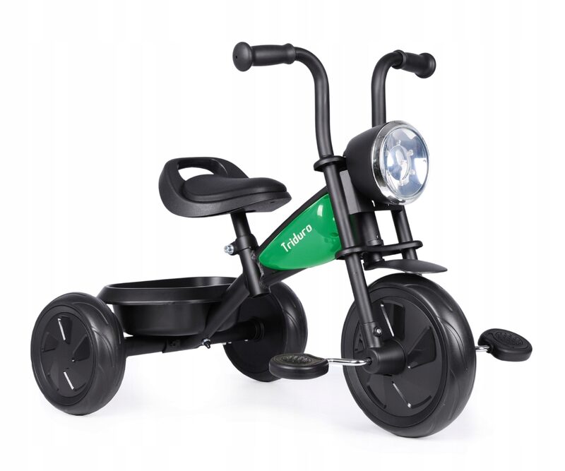 QPlay Triduro Green - tříkolka w stylu motocykla