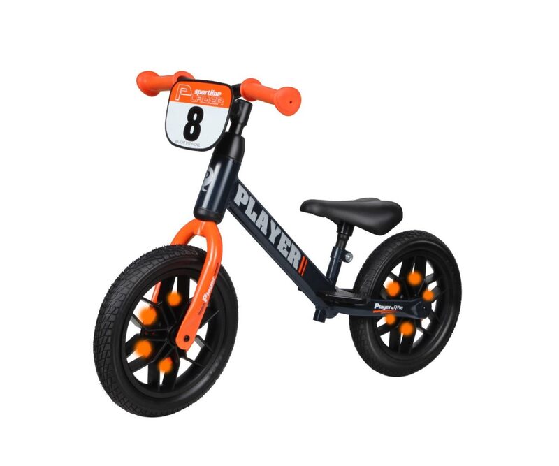QPlay Player Orange - odrážedlo s LED v ráfcích pro děti 3-6 let