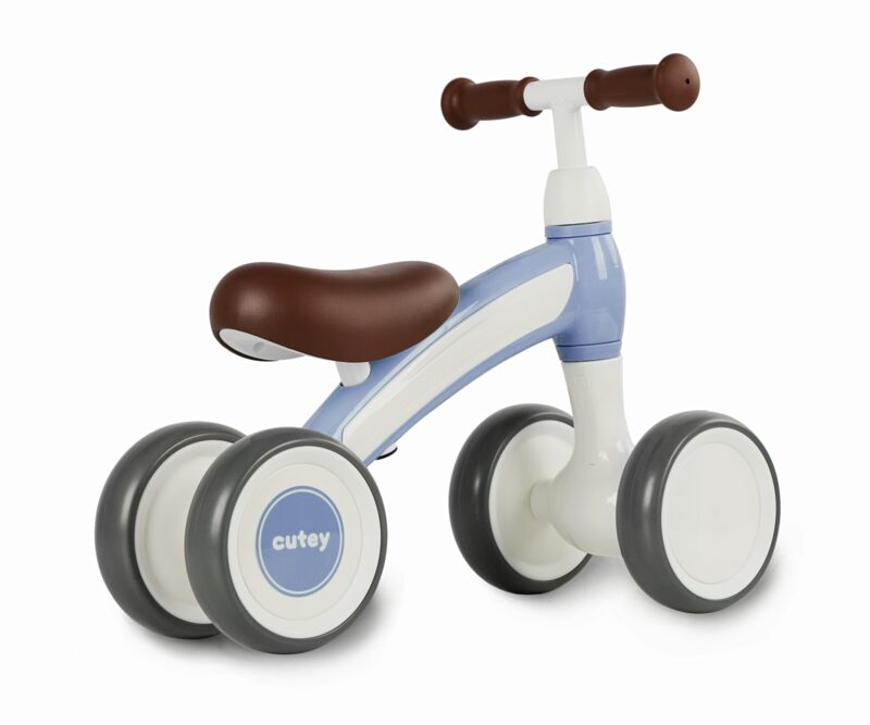 QPlay Cutey Retro Blue - rear view, double EVA wheels