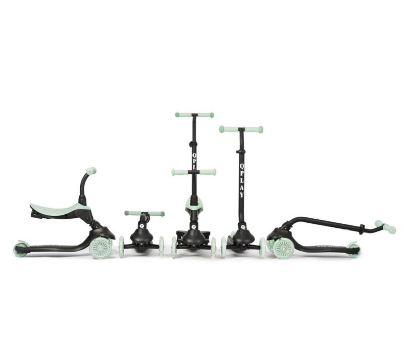 QPlay Sema Evo 3-in-1 - all modes: ride-on, balance scooter and classic scooter