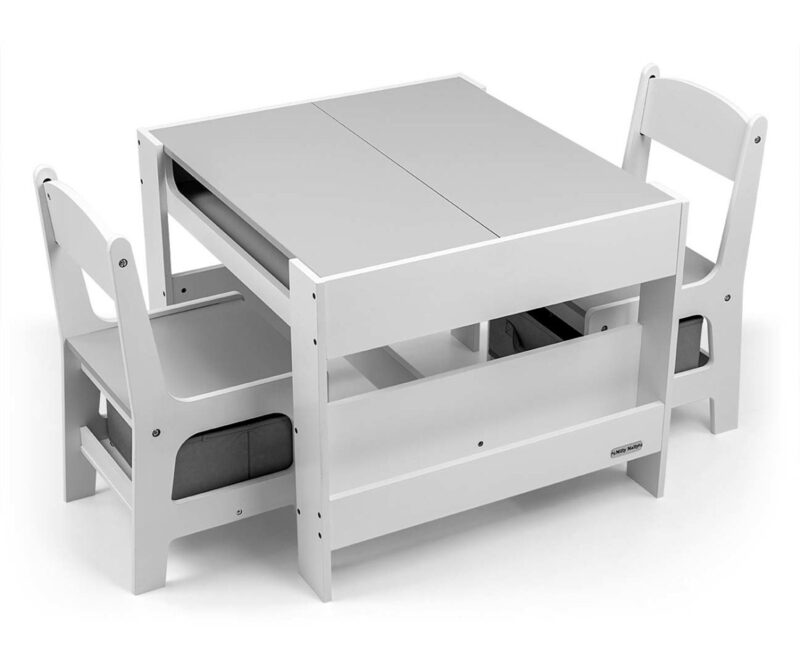 Milly Mally Sven Plus Table and Two Chairs Set White