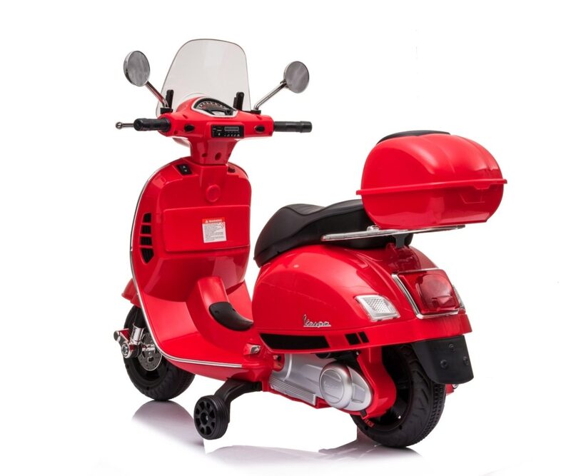 Milly Mally Vespa GTS Super Red - opening rear top case
