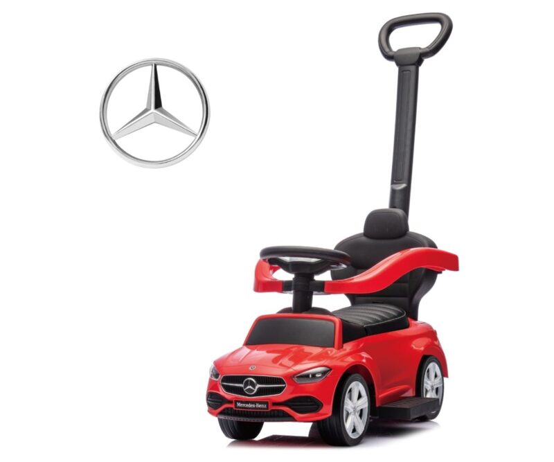 Milly Mally Mercedes C-Class Deluxe Ride-On with Handle Red