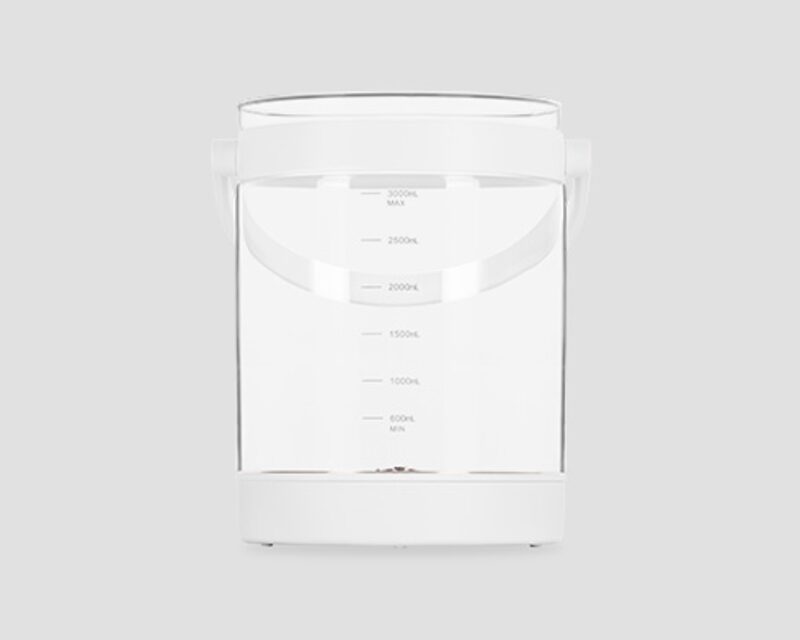Lionelo Babypresto 2.0 — 3 L glass tank with stainless-steel heating plate