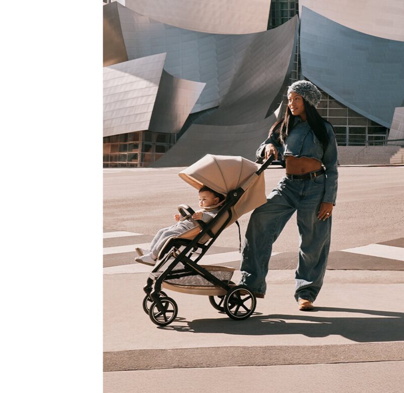 Cybex Beezy all-terrain wheels on uneven surfaces
