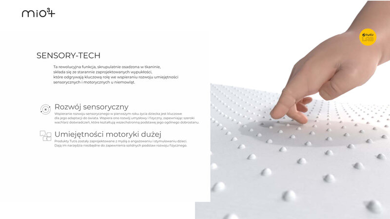 Technologia SENSORY-TECH — tkanina wspierająca rozwój sensoryczny i umiejętności motoryki małej dziecka