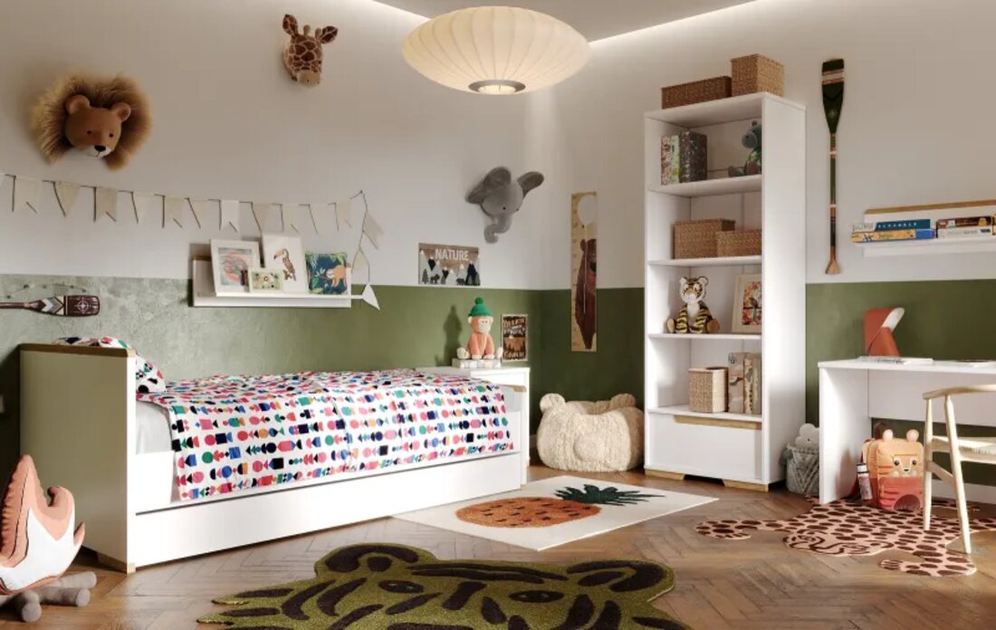 Szuflada 200x90 pod łóżkiem w pokoju dziecka