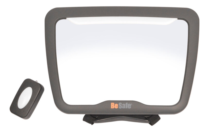 BeSafe XL2 zrcátko na pozorování dítěte s dálkovým ovladačem a LED světlem