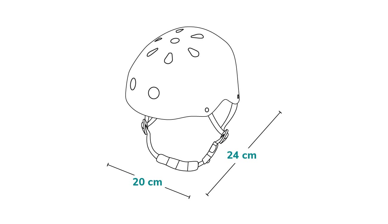 Rozměry dětské cyklistické přilby Lionelo Helmet