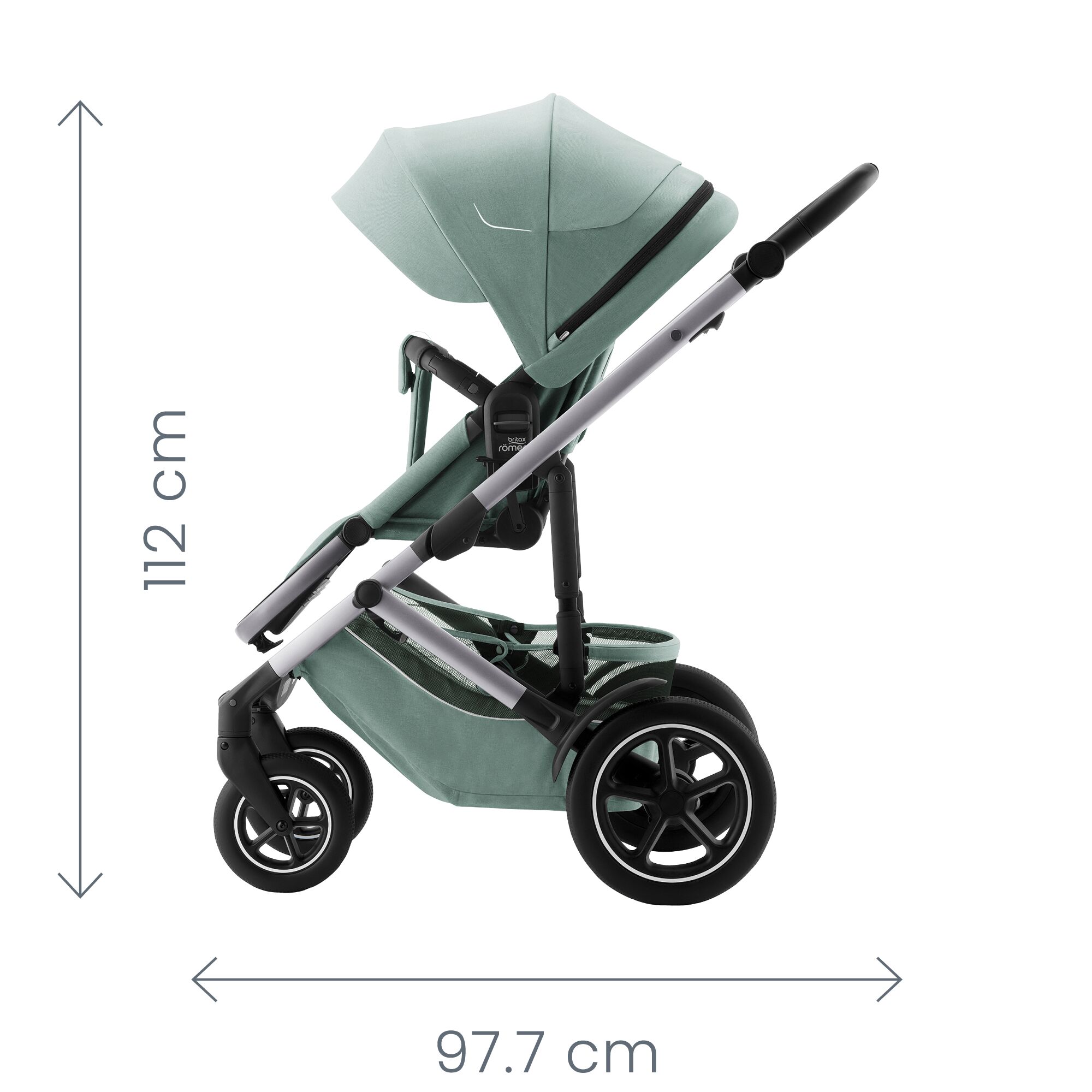 Rozměry kočárku Britax Smile 5Z z boku
