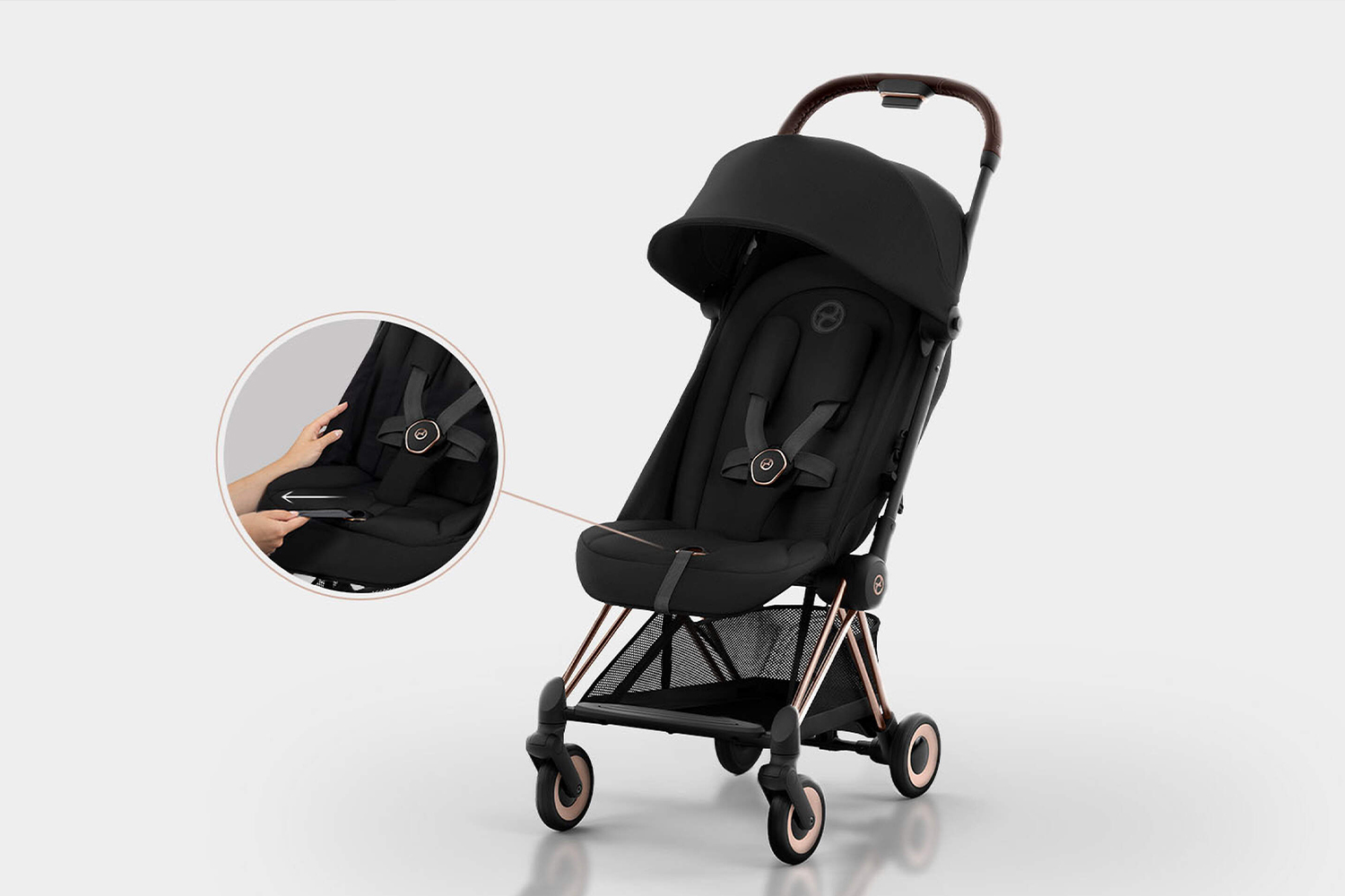 Cybex Coya - bezpečnostní pásy se systémem jednoho tahu