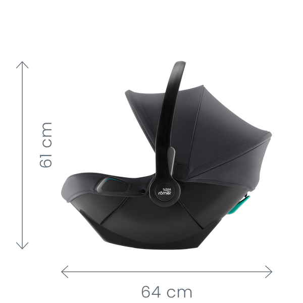 Rozměry Britax Römer Baby-Safe Core - boční pohled
