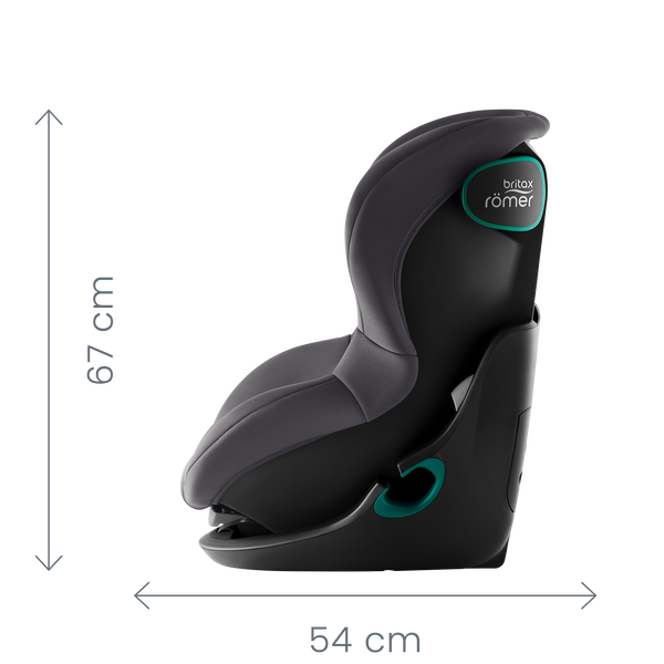 Technické údaje Britax Römer King Pro – boční pohled