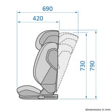 Maxi-Cosi Rodifix Pro2 i-Size vnější rozměry 04