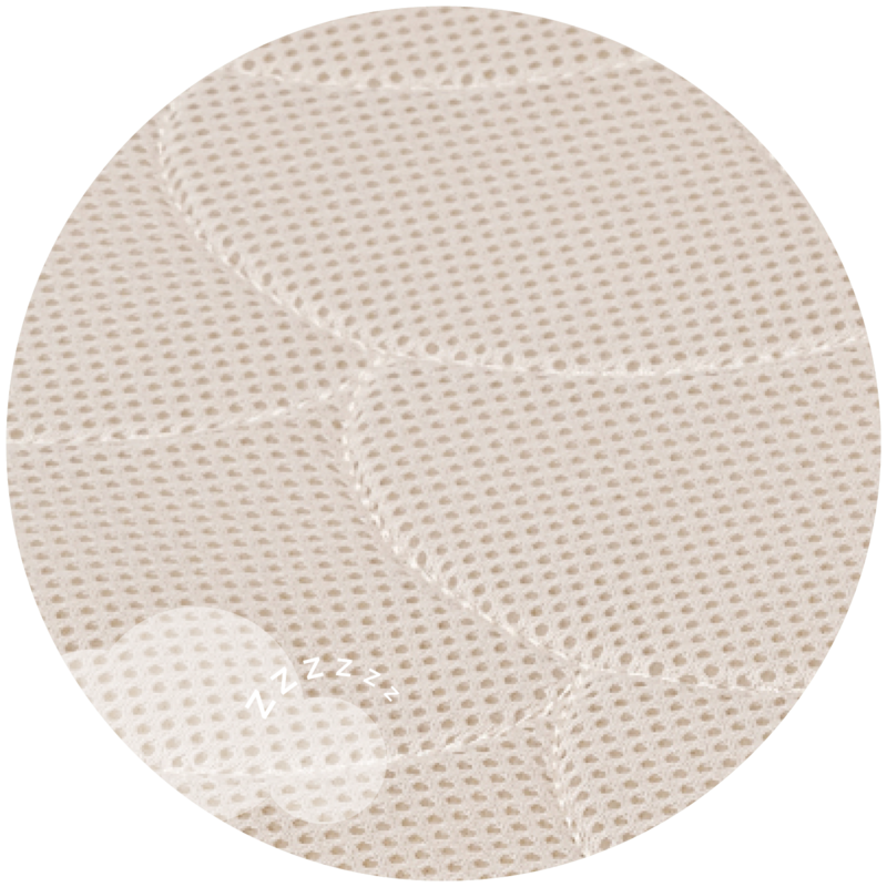 Stokke Snoozi comfortable mattress with quilted seams