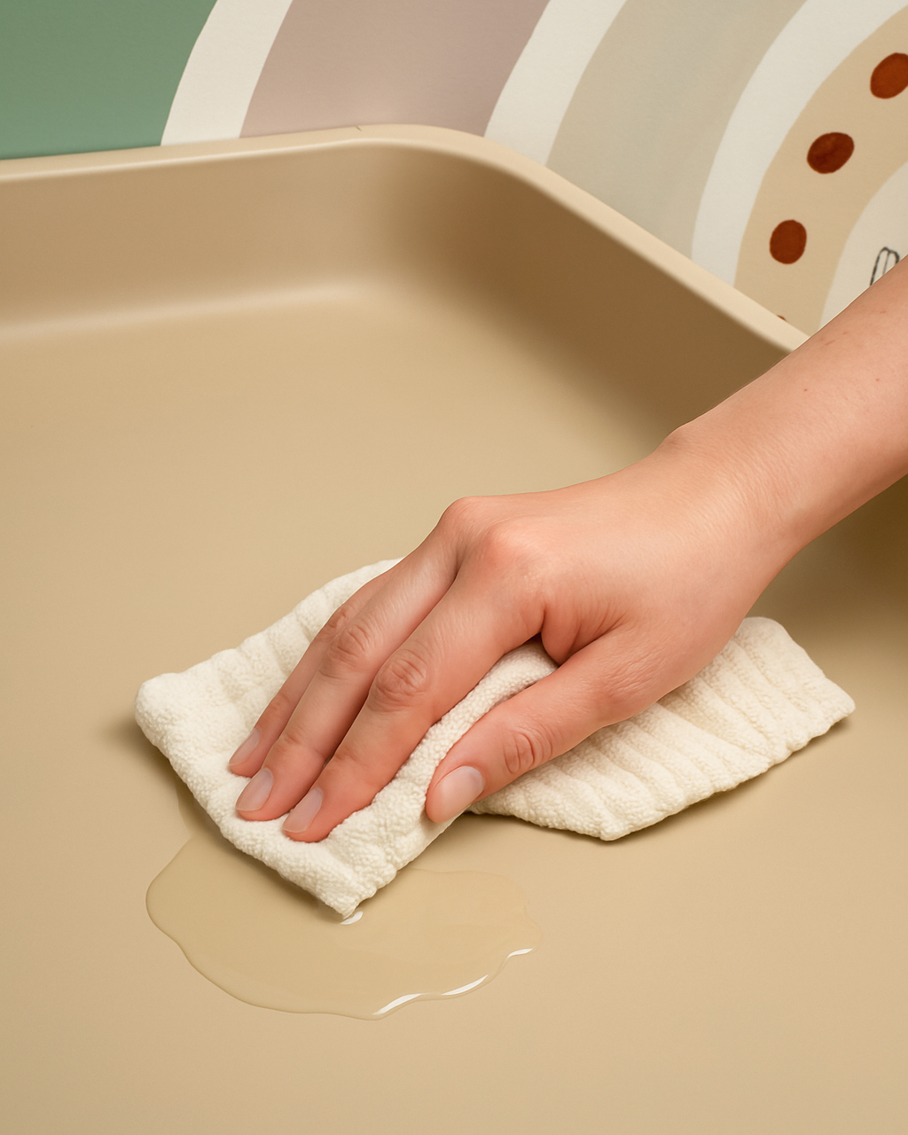 Snadné čištění přebalovací podložky CozyPad