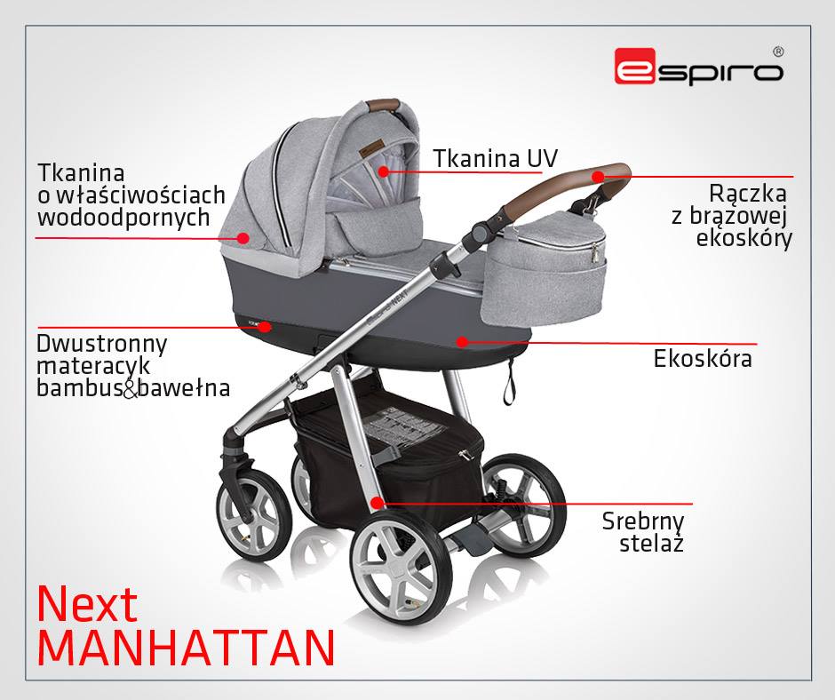 Wózek Espiro Next Manhattan 3w1 203 7545721619 Allegropl