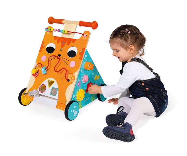 Janod Wielofunkcyjny pchacz edukacyjny Kot OUTLET - zdjęcie produktu