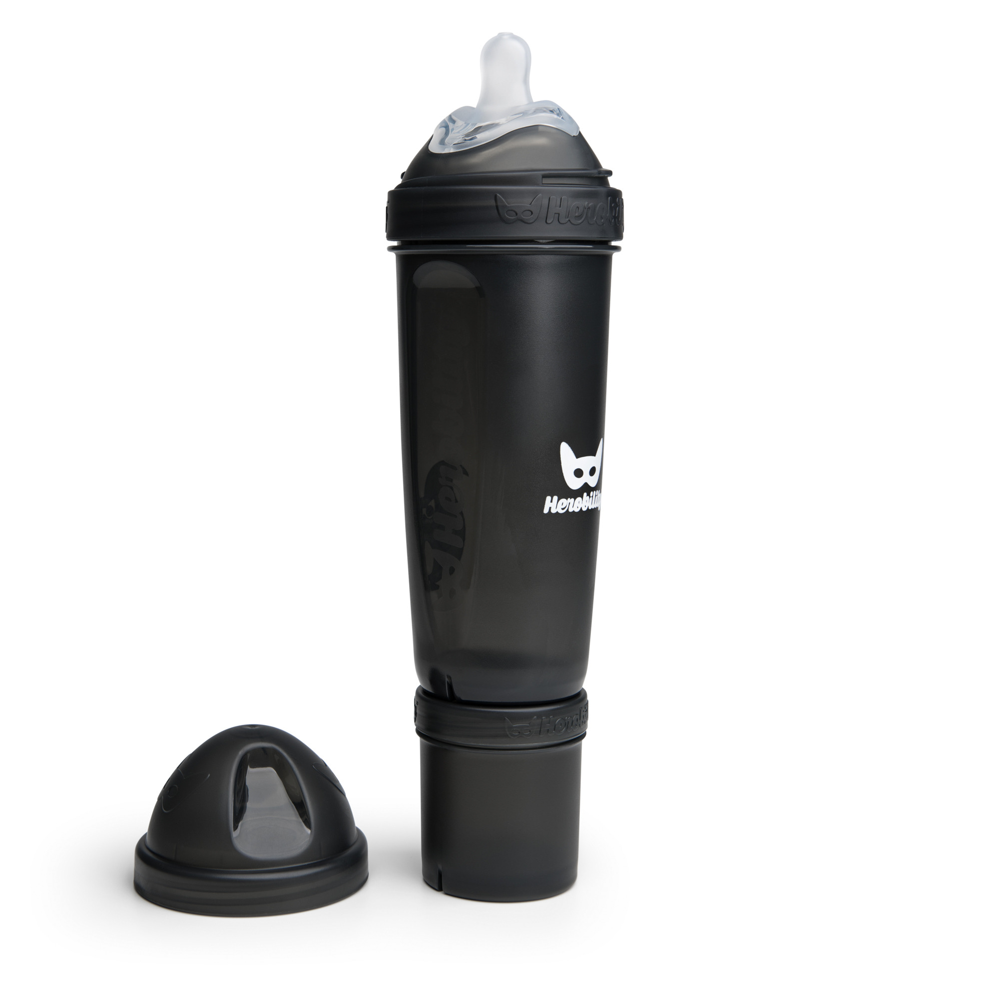 Herobility butelka antykolkowa Herobottle 340 ml czarna smoczek