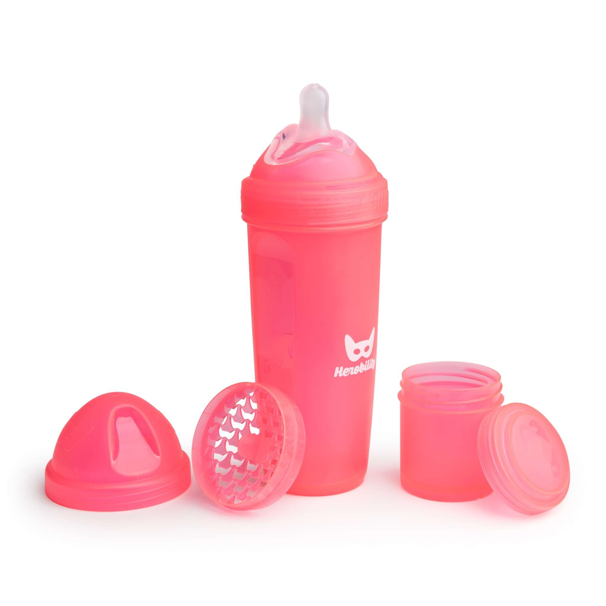 Herobility butelka antykolkowa Herobottle 340 ml koralowy