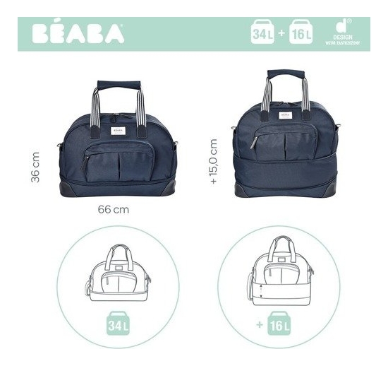Beaba Torba dla mamy Amsterdam II z mo liwo ci powi kszenia do rozmiaru XXL blue marine