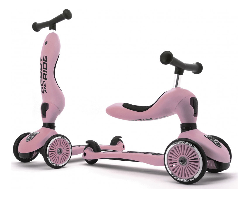 Scoot and Ride Highwaykick 1-5 ピンク Scootandride Highwaykick 1 2w1 Jeździk i hulajnoga 1-5 lat
