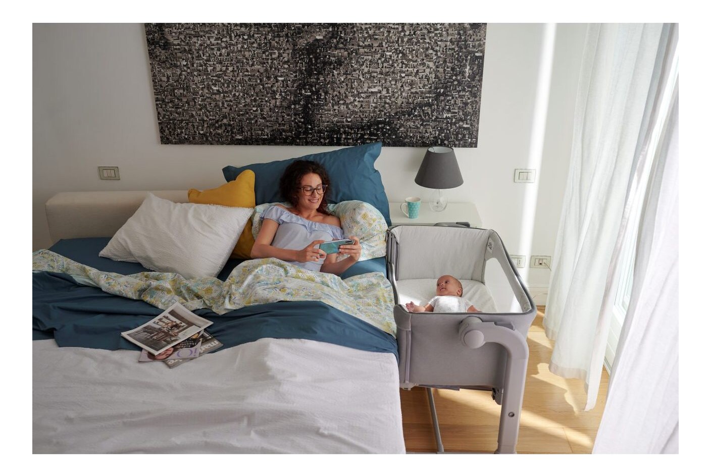 Chicco Next2Me Magic Moon Grey sklep dla dzieci TOMI.pl