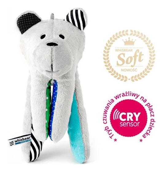 Invisible ink. THE CHIPS Y ONI-GURUMI 花台 Whisbear Szumiący Miś z funkcją CRYsensor turkus | TOMI.pl