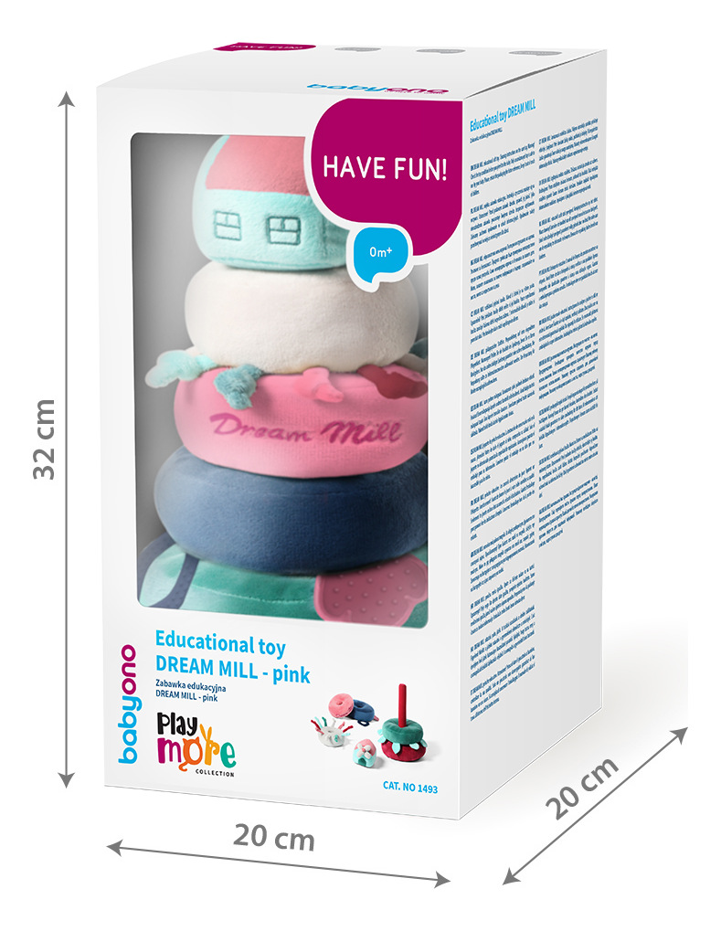 nnk❁ BabyOno zabawka edukacyjna Dream Mill Pink | TOMI.pl