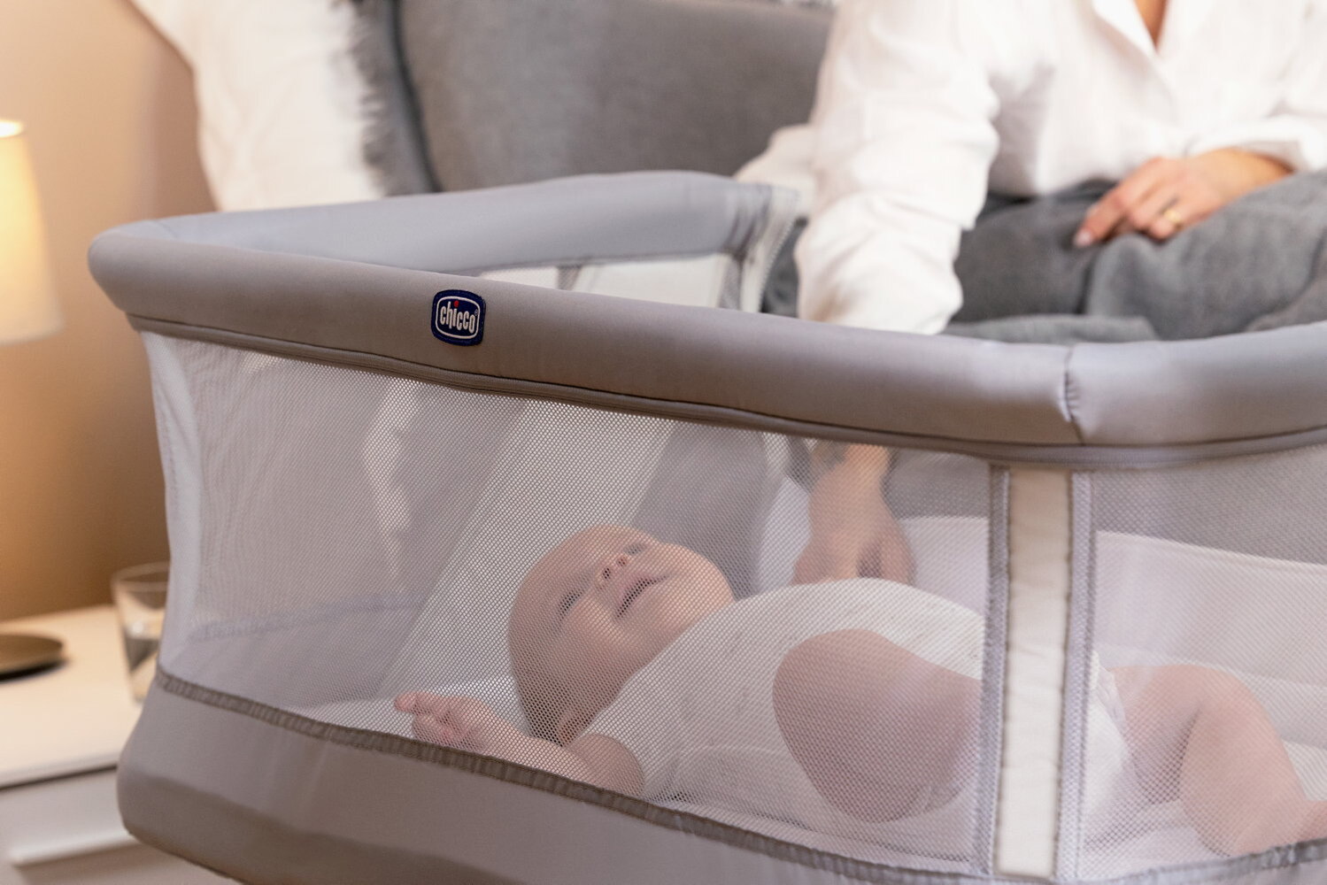 Chicco o eczko Next2me Pop up Grey Mist TOMI.pl